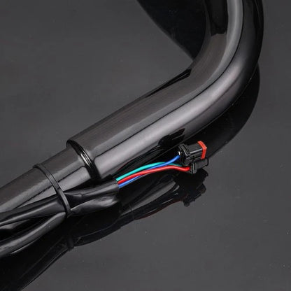 Pre-Wired 10" Rise Meathook Ape Hanger Handlebars For Harley Electra Glide 14-23