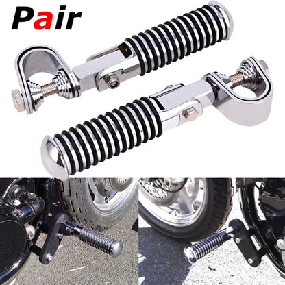 Motorcycle 1"~1-1/4" Highway Engine Guard Crash Bar Foot Pegs For Harley Touring