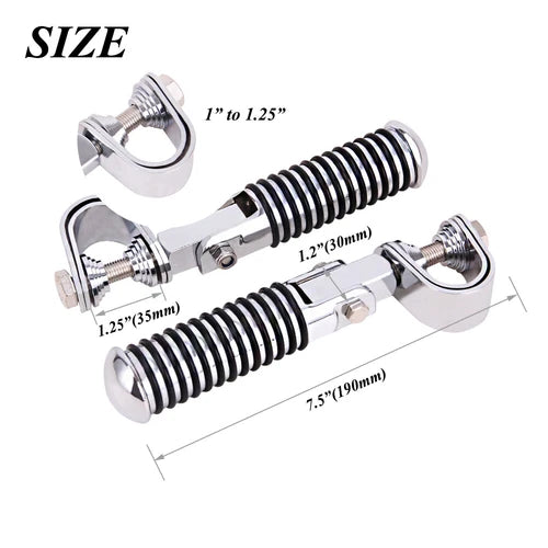 Motorcycle 1"~1-1/4" Highway Engine Guard Crash Bar Foot Pegs For Harley Touring