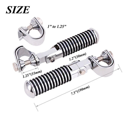 Motorcycle 1"~1-1/4" Highway Engine Guard Crash Bar Foot Pegs For Harley Touring