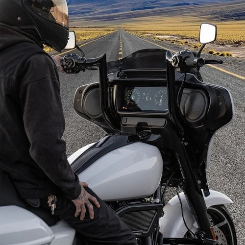 Pre-Wired 14" Rise Meathook Ape Hanger Handlebars For Harley Electra Glide 14-23