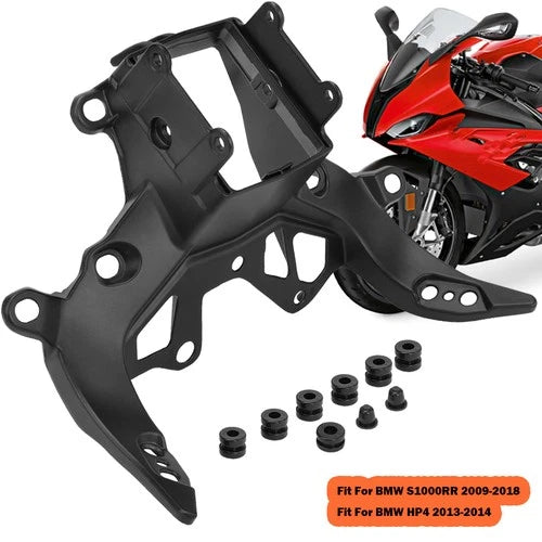 Black Front Upper Headlight Fairing Stay Bracket Fits For BMW S1000RR 2009-2018