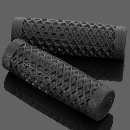 Motorcycle Black Rubber 1'' Handle Bar Hand Grips For Harley Dyna FXD FLHT XL883
