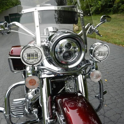 Passing Turn Signals Driving Fog Spot Light Bar For Harley Road King 1994-2013
