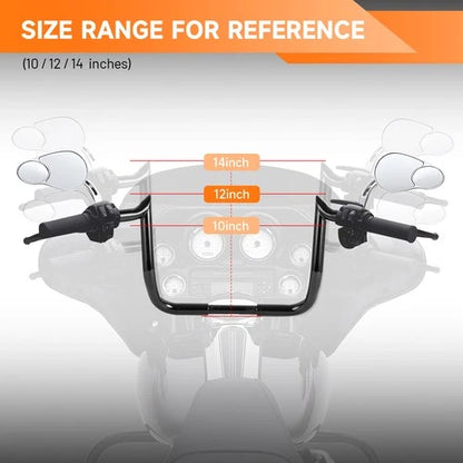 12" Pre-Wired Ape Meathook Handlebar For Harley Ultra Limited Street Glide 14-23