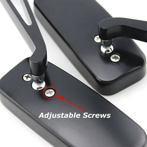 2x Rectangle Motorcycle Rear View Side Mirrors For Harley Honda Yamaha Universal