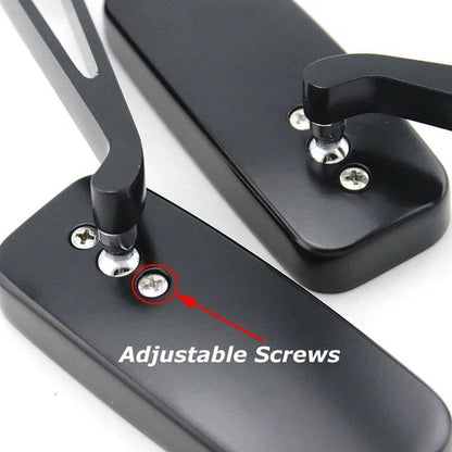 2x Rectangle Motorcycle Rear View Side Mirrors For Harley Honda Yamaha Universal