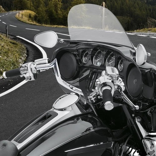 PRE-WIRED 10" Meathook Bar Ape Hangers Handlebars For Harley 2014-2023 FLHX FLHT