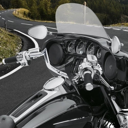 PRE-WIRED 10" Meathook Bar Ape Hangers Handlebars For Harley 2014-2023 FLHX FLHT