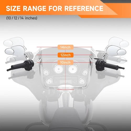 Pre-Wired 12" Rise Meathook Ape Hanger Handlebars For Harley Electra Glide 14-23
