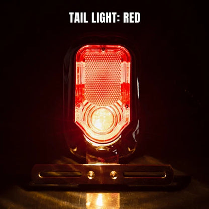 Rear Tail Light License Plate Lamp For Harley Honda Bobber Chopper Cruiser Dyna