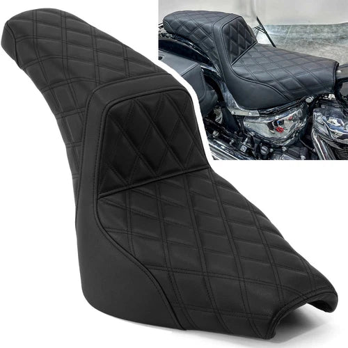 Black Driver Passenger Seat For Harley Softail Standard Slim Street-Bob 18-2024