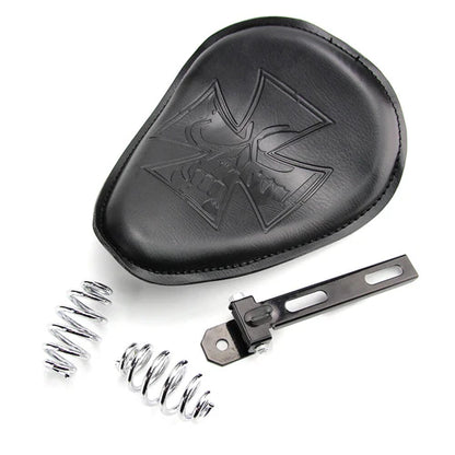 For Harley Softail Bobber Chopper Motorcycle Solo Seat w/ 3" Spring Bracket Kit