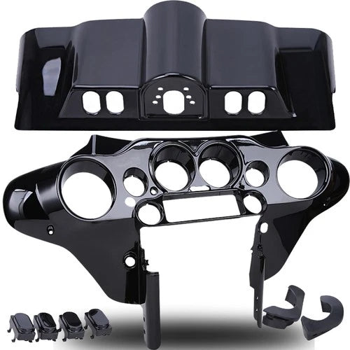 Black Inner Outer Fairing & Switch Cap Kit For Harley Electra Street Glide 96-13