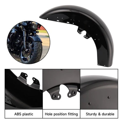 Vivid Black Front Fender Fit For Harley Touring Street Road Glide 2014-2025 2024