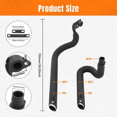 For Yamaha V Star 650 XVS650 Shortshots Staggered Exhaust Pipes Dragstar 650 400