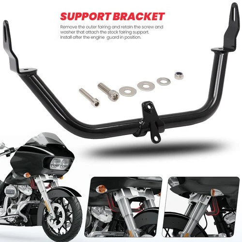 Gloss Black Fairing Support Bracket Fit For Harley Touring Road Glide 2015-2025