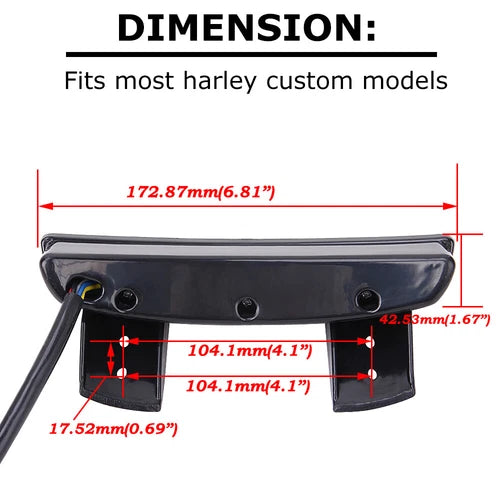 LED Tail Light for Harley Softail Sportster 48 72 Brake Turn Signal Smoke Lens