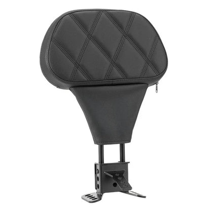 Adjustable Driver Backrest Pad w/ Mount Brackets for Harley Touring Street Glide