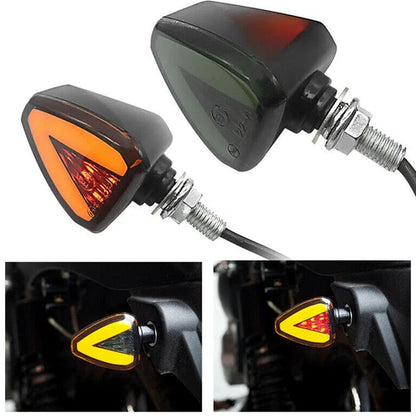 2X Universal Mini LED Motorcycle Turn Signals Indicator Amber Blinker Light Lamp