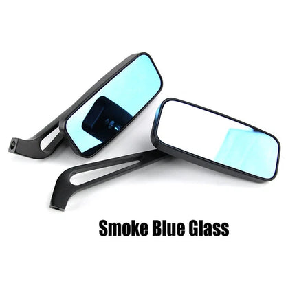 2x Rectangle Motorcycle Rear View Side Mirrors For Harley Honda Yamaha Universal