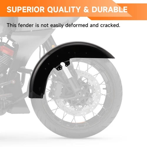 Vivid Black Front Fender Fit For Harley Touring Street Road Glide 2014-2025 2024