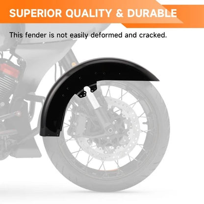 Vivid Black Front Fender Fit For Harley Touring Street Road Glide 2014-2025 2024