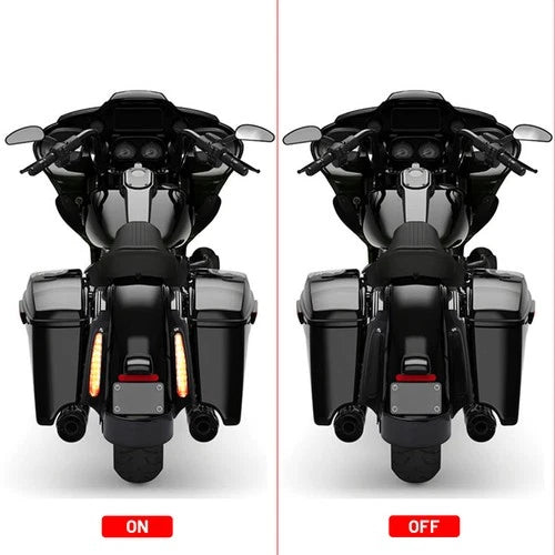 Rear Fender Fascia Set W/ Led light Fit For Harley Touring Street Glide 09-2013