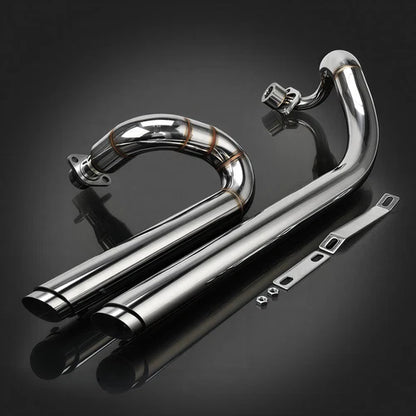 Shortshots Staggered Exhaust Pipes For Yamaha V star 650 XV400 Dragstar 650 400