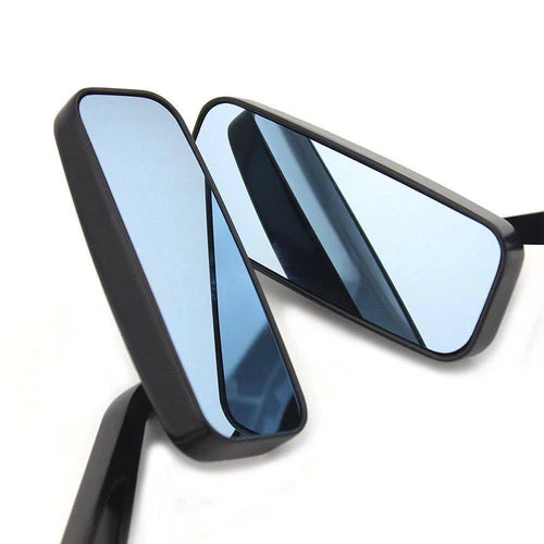 2x Rectangle Motorcycle Rear View Side Mirrors For Harley Honda Yamaha Universal