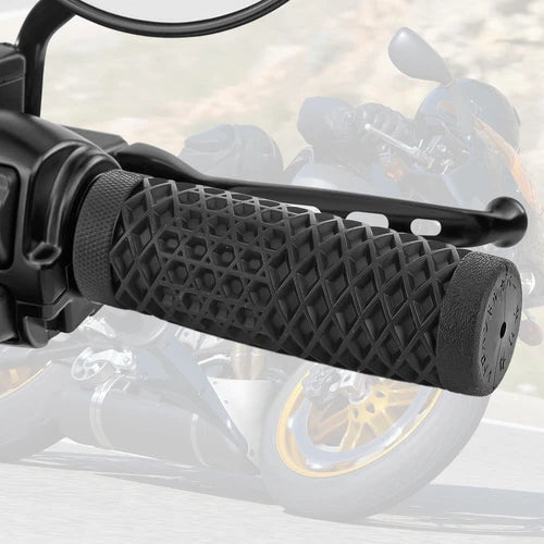 Motorcycle Black Rubber 1'' Handle Bar Hand Grips For Harley Dyna FXD FLHT XL883