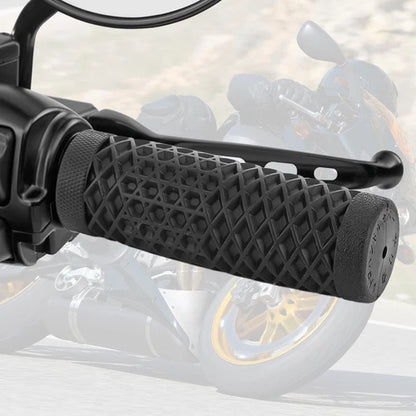 Motorcycle Black Rubber 1'' Handle Bar Hand Grips For Harley Dyna FXD FLHT XL883