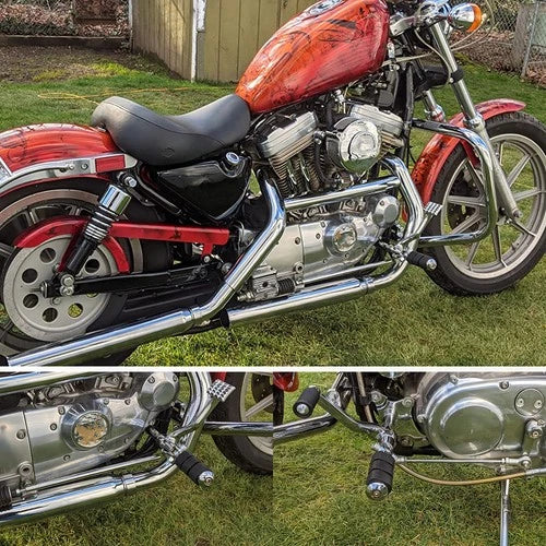 Forward Controls Foot Pegs Lever Linkages For Harley 91-03 Sportster XL 1200 883