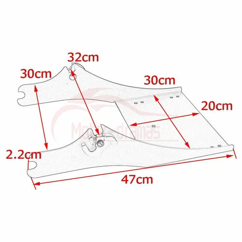 Tour Pak Pack Trunk Mounting Bracket Rack For Harley Touring Road Glide 1997-08