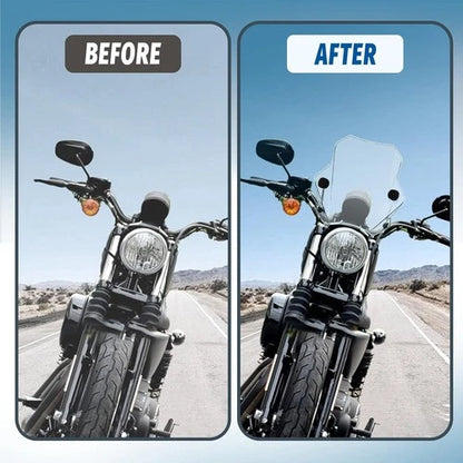 15.5" Motorcycle Windscreen Windshield For Yamaha Harley 7/8" or 1" Handlebars
