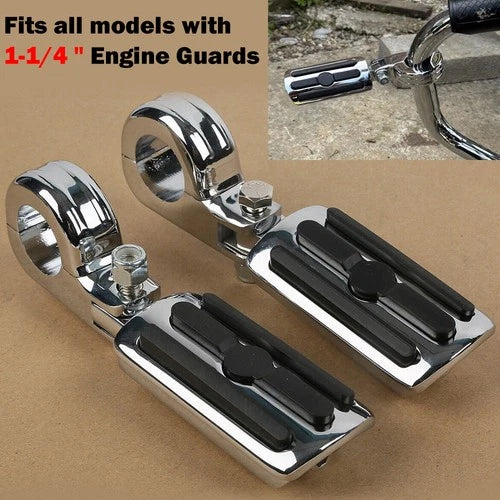 1-1/4" 1.25" Motorcycle Highway Crash Bar Foot Pegs Fit For Harley Touring Model