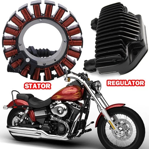 12V Magneto Stator & Voltage Regulator Rectifier For 2008-2016 2010 Harley Dyna