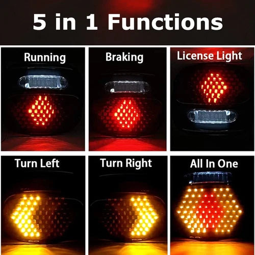 LED Taillight Tail Light Brake Turn Signal Light for Harley Softail Electra Dyna