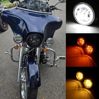 Auxiliary Spot Fog Light Bracket Turn Signal For Harley Touring Road Glide King