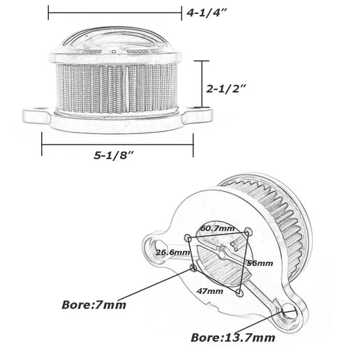 Air Cleaner Intake Filter System Kit For Harley Sportster Iron 883 1200 1988-UP