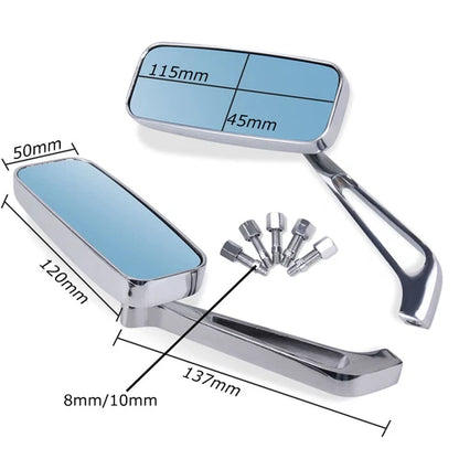 1 Pair Motorcycle Rearview Mirrors for Harley Touring Road King Electra Glide