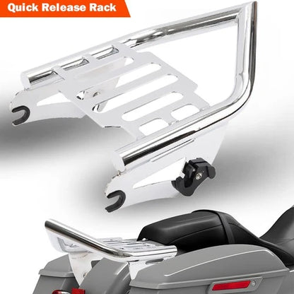 2009-25 Detachable Two Up Luggage Rack For Harley Touring Street Road King Glide
