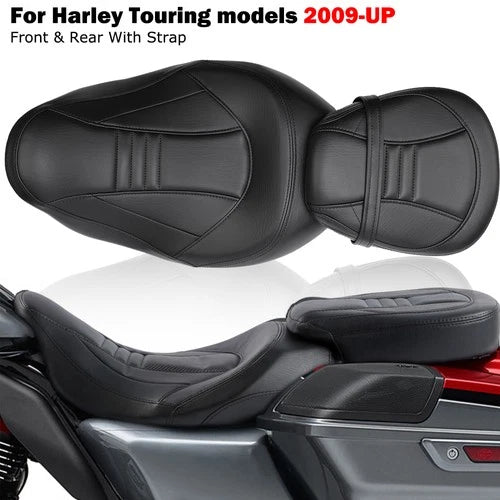 Low-Profile Driver & Passenger Seat Fit For Harley Touring Road Glide 2009-2022