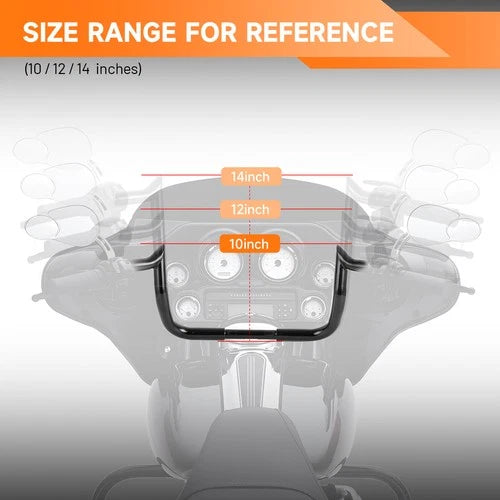 PRE-WIRED 10" Meathook Bar Ape Hangers Handlebars For Harley FLHX FLHT 2014-2023
