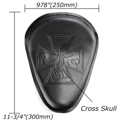 For Harley Softail Bobber Chopper Motorcycle Solo Seat w/ 3" Spring Bracket Kit