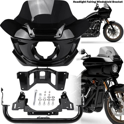 Front Headlight Fairing Windshield w/ Bracket For Harley Low Rider ST 2018-2025