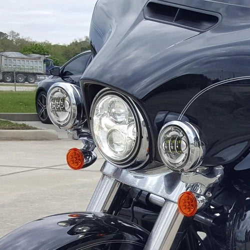 Auxiliary Spot Fog Light Bracket Turn Signal For Harley Touring Road Glide King