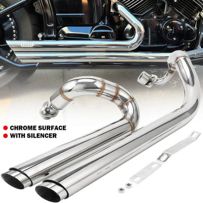 Shortshots Staggered Exhaust Pipes For Yamaha V star 650 400 XVS650 Dragstar 650