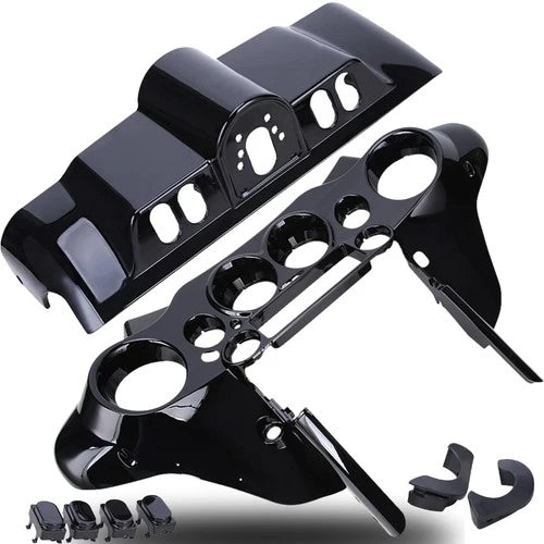 Black Inner Outer Fairing & Switch Cap Kit For Harley Electra Street Glide 96-13