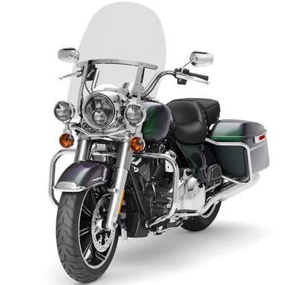28" Detachable Windshield For Harley Touring Road King CVO 1994-2025 w/ Bracket
